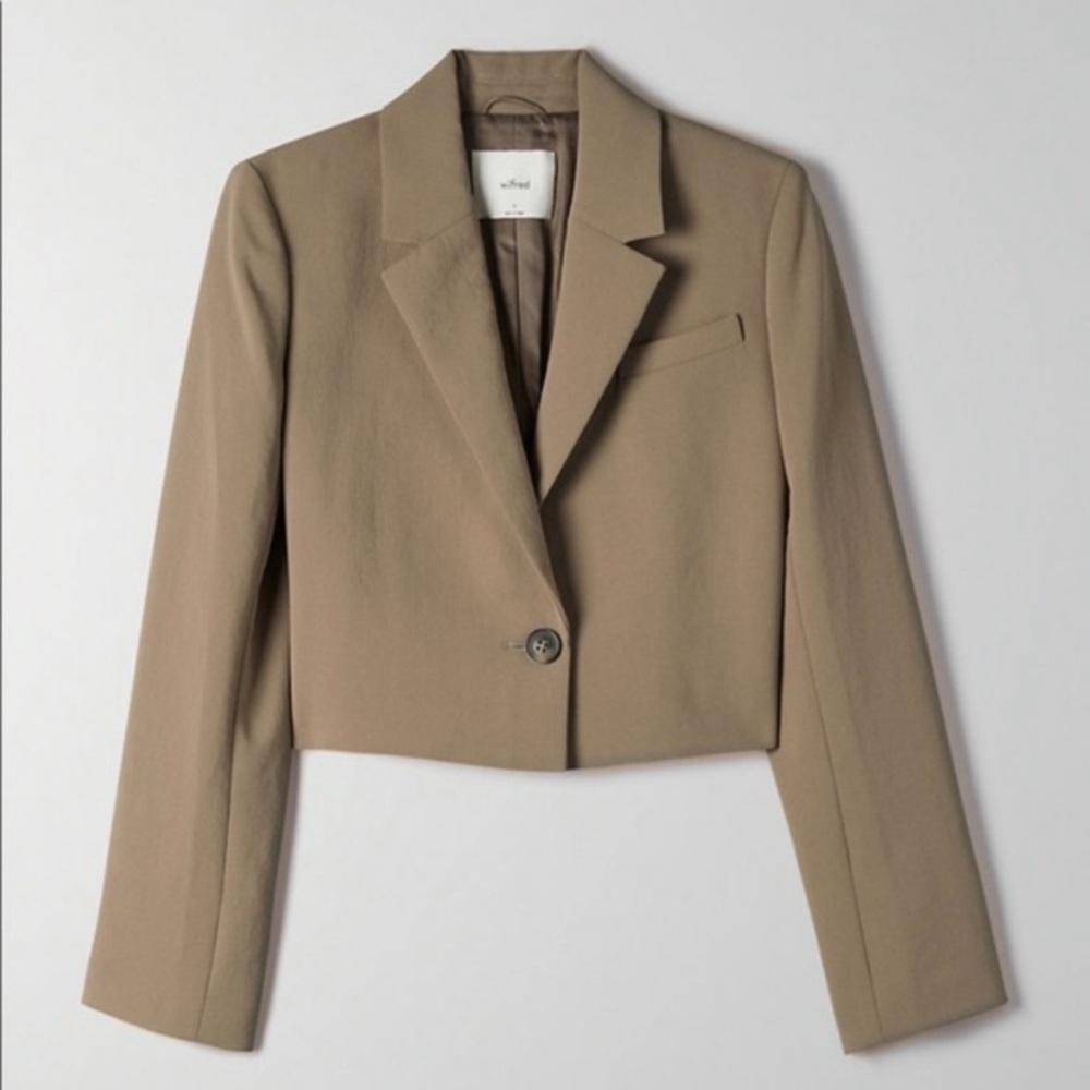 Aritzia La Paz Cropped Blazer, Pine Cone, Size M